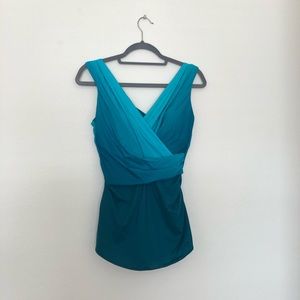 Land’s End Surplice Wrap Swimsuit sz 12